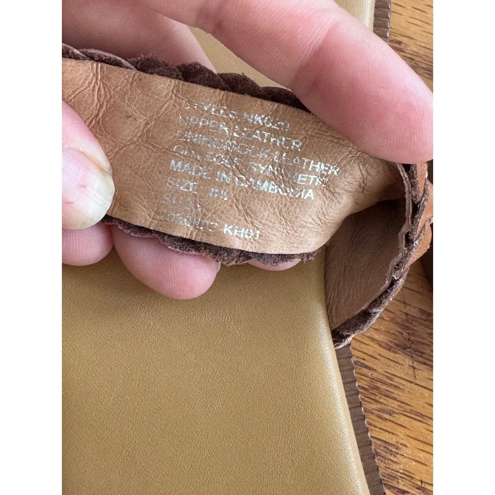 Madewell The Boardwalker Woven Sandals English Saddle Brown Leather NK021 8.5